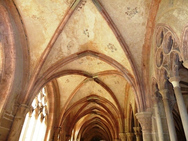 Maulbronn monastery ceiling hallway in Baden-Württemberg, Germany