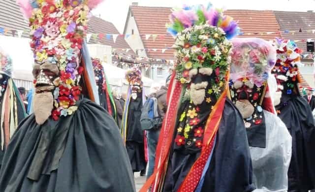 Carnival Parade Flower Guys in Germany