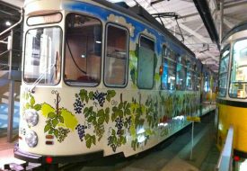 Party tram on display. They were previously available for rent in Stuttgart, but not today